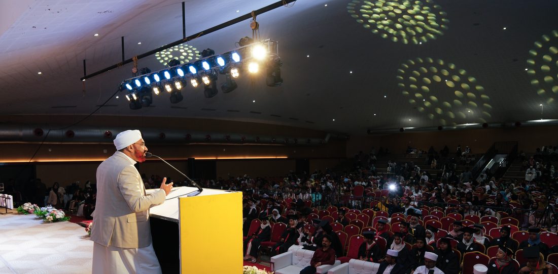 Scholar addressing the convocation