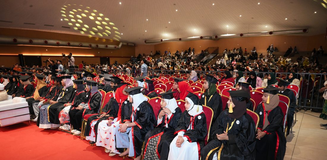 Graduates seated at convocation ceremony